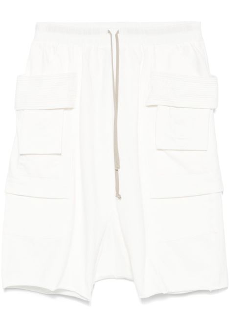 Bermuda con cavallo basso in bianco Rick Owens DRKSHDW - uomo